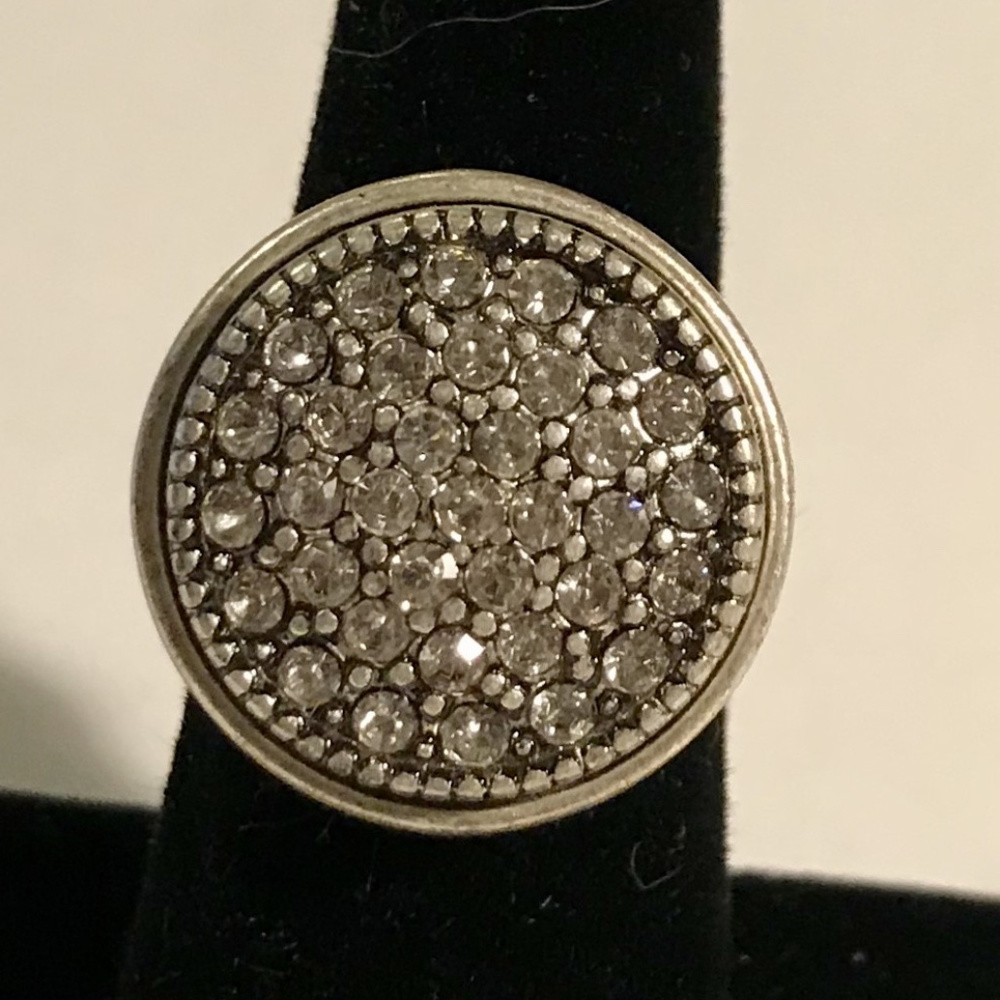 Premier Designs Silver Crystal Ring